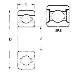 підшипник 6311-2RS FBJ