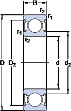 підшипник D/W RW4-2Z SKF