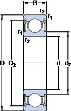 підшипник D/W RW1810-2ZS SKF