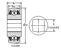 підшипник SQ208-102 AST