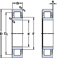 підшипник NU 2222 ECN1ML SKF