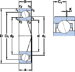 підшипник 719/8 CE/HCP4AH SKF