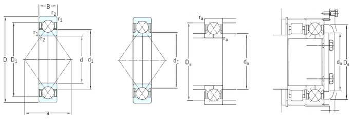 підшипник QJ209MA SKF