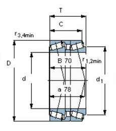 підшипник T7FC 080T98/QCL7CDTC20 SKF