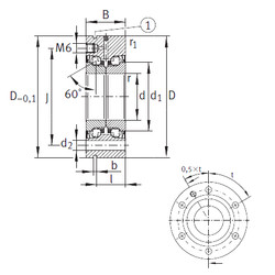 підшипник ZKLF2575-2RS-PE INA