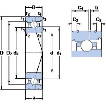 підшипник 71916 CB/P4AL SKF