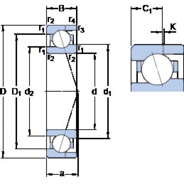 підшипник 719/8 CE/HCP4AH SKF #1 image